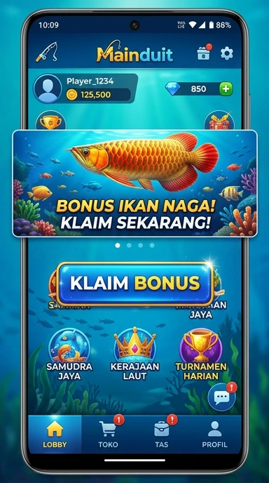 Cuplikan layar menu unduhan mainduit untuk perangkat Android